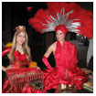 Cigarette Girl and Showgirl Strolling Table